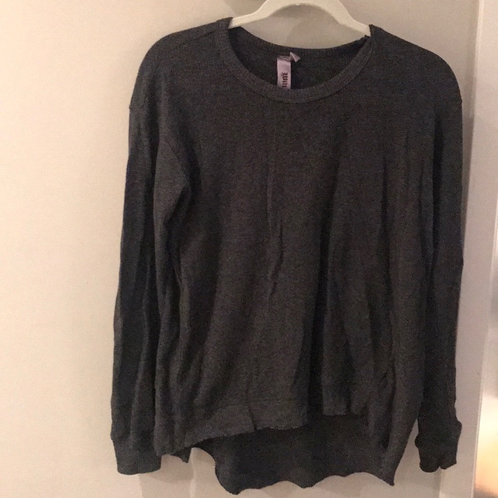 Wilt dark gray waffle sweater size small